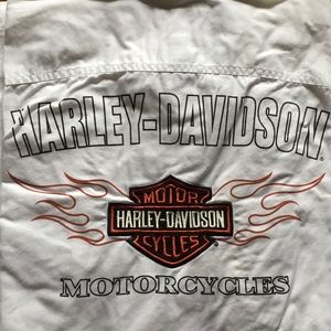 Harley-Davidson Button Down Shirt-White